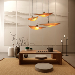 Bamboo Woven Pendant <b>Light</b> Oval Shape E27 LED Chandelier For Tea Room <b>Dining</b> Room Bedroom Lighting - Product Image 2