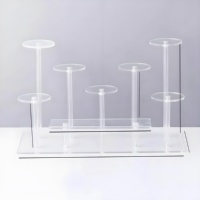 Présentoir en acrylique à prix de gros, support rond à niveaux personnalisable pour bijoux, vitrine transparente de haute qualité pour magasin professionnel
