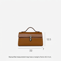Tas Kotak Kulit Sapi Berkualitas Premium, Terstruktur Rapi, Tahan Air, Anti-oksidasi, Perlengkapan Berkualitas Tinggi, Tas Tangan Mewah yang Elegan