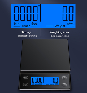 Balance à café numérique <span class=keywords><strong>Timemore</strong></span> avec charge USB-<span class=keywords><strong>C</strong></span> exclusive, 3 kg/5 kg, ABS, pesée, 3 kg x 0,1 g, 5 kg x 0,1 g - Product Image 3