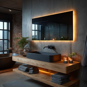Không khung lớn Salon thông minh LED ánh sáng gương chống sương mù nhà vệ sinh cảm ứng với antifog - Product Image 1