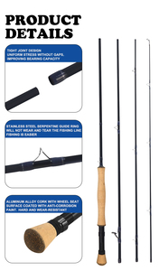 Cannes à pêche à la <span class=keywords><strong>mouche</strong></span> en eau salée <span class=keywords><strong>Canne</strong></span> télescopique Super Hard Blank Green 7 Wt 9 Ft 10Ft Strap Spey Cast 3Wt Korea Carbon Building Sets - Product Image 4