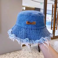 Topi Bucket Kasual Outdoor Desain Kartun Katun Dicuci Logo Patch Sendiri Huruf Logam Pabrik OEM Vintage Hip Hop Travel