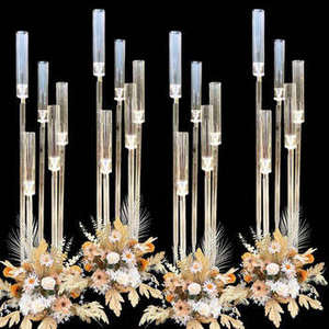 Decorazione di nozze popolare <span class=keywords><strong>vetro</strong></span> specchio centrotavola portacandele all'ingrosso di cristallo pilastro supporto di <span class=keywords><strong>vetro</strong></span> e candela - Product Image 4