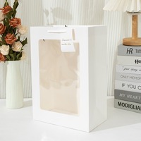 Vente en gros d'usine, boîte cadeau transparente avec fenêtre, emballage cadeau pour la fête des mères, la Saint-Valentin, emballage cadeau pour fleurs, sac cadeau