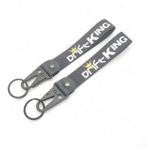 Llavero de metal personalizado con diseño de paisaje y anime, cordón con gancho para llaves de coche, colgante antipérdida - Product Image 2