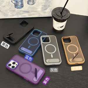 Custodia Magnetica Opaca per <span class=keywords><strong>iPhone</strong></span> 16 Pro Max 15 14 13 12 11 <span class=keywords><strong>con</strong></span> Supporto Invisibile in Fibra di Carbonio - Product Image 1