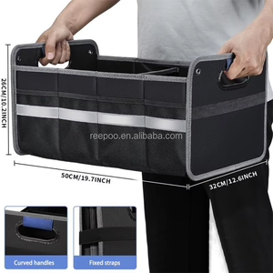 Organizer per Bagagliaio Auto SUV/Van Pieghevole Impermeabile in Oxford 600D con Scomparti Multipli e Maniglie Rinforzate - Product Image 2