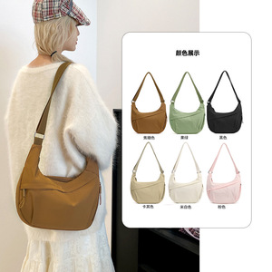 Large Capacity Minimalist Crossbody Bag Caramel Water Resistant Everyday Commuter Shoulder Bag Spring 2025 - Product Image 4