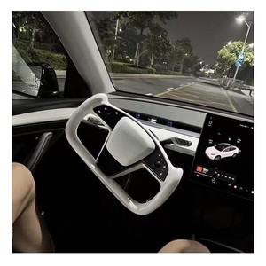 พวงมาลัยแอลอีดีคาร์บอนไฟเบอร์สำหรับเทสลารุ่น3รุ่นรุ่น <span class=keywords><strong>S</strong></span> เงื่อนไขใหม่ - Product Image 4