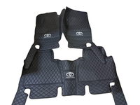 Tapis de sol de voiture 5D en cuir de luxe personnalisé, imperméable, adapté à la gamme complète Toyota Corolla Hilux, avec surpiqûres diamantées pour l'intérieur de la voiture