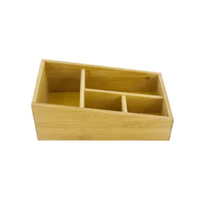 Бамбуковый деревянный Настольный органайзер для хранения офисных принадлежностей и аксессуаров для стола, идеальный набор для офисного декора