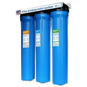 Household Water Prefilter 20inch 3stage PP Sediment Activated Carbon UDF Water Filter