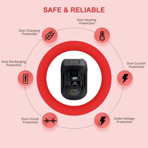 Adaptateur d'Accumulateur BPS18M Compatible avec les Batteries <span class=keywords><strong>Black</strong></span> and <span class=keywords><strong>Decker</strong></span> 20v Convertir en <span class=keywords><strong>Outils</strong></span> Électriques Sans Fil Makita 18v avec Port USB - Product Image 6