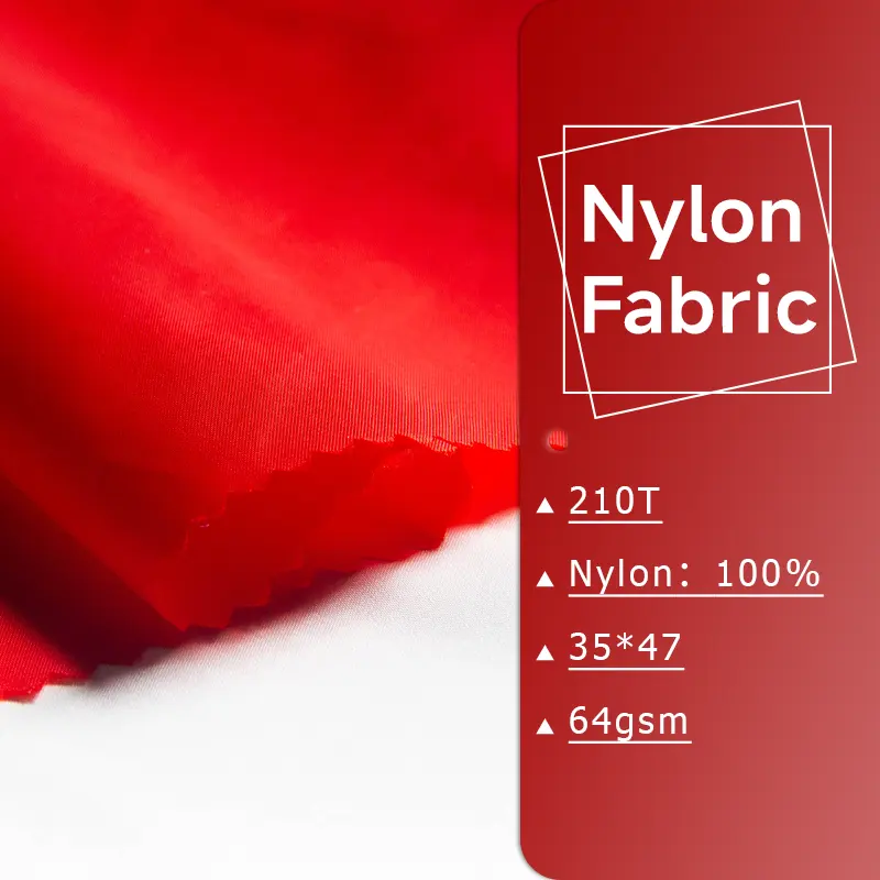 Wholesale High Quality 210T 20D Nylon Fabric Smooth Hand Feeling polyamide Nylon Fabric For Clothing
