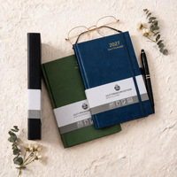 Nouveau carnet de planification quotidienne et mensuelle 2027, couverture rigide de qualité supérieure, journal d'agenda, bloc-notes A5, 384 pages, papier épais, cadeaux d'entreprise