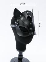 Masque de renard en cuir PU en gros, masque pour les yeux BDSM, masque de fête masquée, masque de jeu de rôle fétichiste pour couples