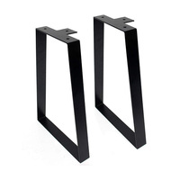 Pieds de table en acier au carbone en forme de Z, style minimaliste moderne, pour bureau et table à manger, avec un design simple