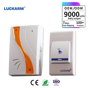 Timbre Inalámbrico LUCKARM D671 - Diseño Moderno, 32 Melodías, Alcance de 100m, Funciona con Batería, Fácil Instalación - Product Image 1