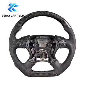 Volant <span class=keywords><strong>de</strong></span> <span class=keywords><strong>voiture</strong></span> <span class=keywords><strong>sport</strong></span> en cuir et fibre <span class=keywords><strong>de</strong></span> carbone LED forgé sur mesure pour Honda Accord 7ème génération 2008 2007 2006 2005 2004 2003 2002 - Product Image 1