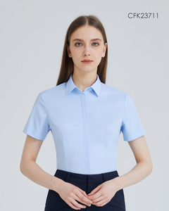 <span class=keywords><strong>Camicia</strong></span> Formale Estiva in Modal Elasticizzato Antipiega Monopetto Tinta Unita per Uomo e <span class=keywords><strong>Donna</strong></span>, Personalizzazione all'Ingrosso - Product Image 3