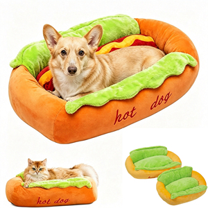 Flannel <b>Dog</b> Bed Chew Proof Pet <b>Sofa</b> Bed Solid Color Plush Animal Pattern Washable Hot <b>Dog</b> <b>Dog</b> Bed - Product Image 1
