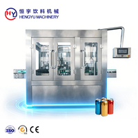 Machine de remplissage et de sertissage de canettes Hengyu 2000BPH, remplisseur automatique haute vitesse pour usine de cannetage de boissons gazeuses