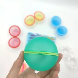 Balon air dapat digunakan kembali mainan Musim Panas isi ulang dengan magnet penyegelan otomatis balon air ajaib bom bola air silikon
