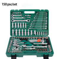 Mécanicien professionnel pour la réparation des moteurs, les travaux de freinage et le changement de pneus avec un coffret de rangement portable, kit d'entretien automobile