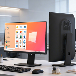 All-In-One <b>Computer</b> 23.8 Inch IPS LCD Display 1920x1080 Windows 10 HDMI <b>Office</b> Use Black Widescreen With Speaker AIO PC - Product Image 1