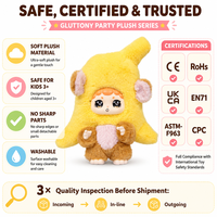 Vente en gros d'usine : Produits en peluche originaux en stock, cadeaux en peluche personnalisés avec logo brodé pour événements et festivals