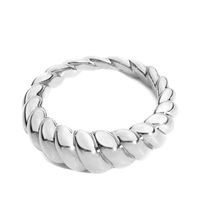 Ensemble de bagues torsadées plaquées or 18 carats, accessoires de bijoux en laiton/cuivre à incrustations tendance pour femmes, bague anillo pour fiançailles