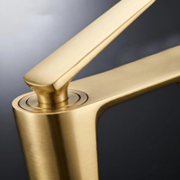 Robinet de lavabo de luxe moderne à levier unique, mitigeur eau chaude et froide pour hôtel, appartement, projet de salle de bain