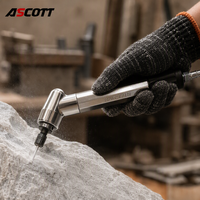 Meuleuse pneumatique à angle droit ASCOTT MAG-121N, disque de meulage de 120 mm, outil de finition de surface de précision, design compact