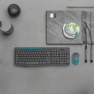 Ensemble <span class=keywords><strong>clavier</strong></span> et <span class=keywords><strong>souris</strong></span> sans fil ergonomique avec mini récepteur pour les joueurs sur PC portable - Product Image 3