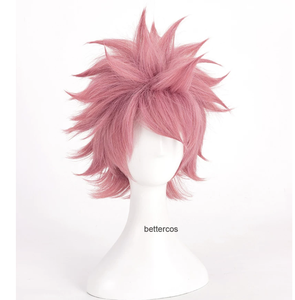 Perruque de cosplay pour homme Natsu <span class=keywords><strong>Dragneel</strong></span> (Anime) en fibre haute température, cheveux courts roses, avec bonnet, pour Comic Con et fêtes AOKG-074 - Product Image 6