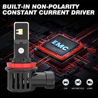 Feux de croisement LED de voiture de haute qualité V22, feu antibrouillard PSX24 5202 H7 H11 H16 avec puce LED 5540 25W 6000LM, compatible avec les voitures et camions 12V 24V