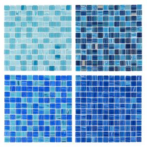 Düşük maliyetli doku kapalı popüler Glitter kristal el boyama yüzme havuzu cam mozaik çini - Product Image 1