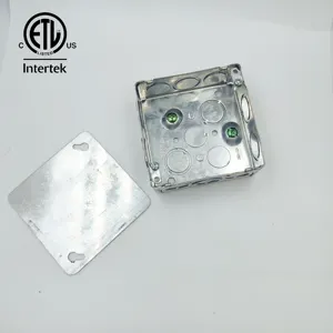 4x4 Square Metal Wall Box IP54 Protection Level Model 52151-K Socket Electrical Utility 4x4 Electronics Instrument Enclosures