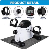 Mini vélo d'exercice sous le bureau, pédalier d'exercice, mini vélo d'exercice stationnaire pour les bras et les jambes