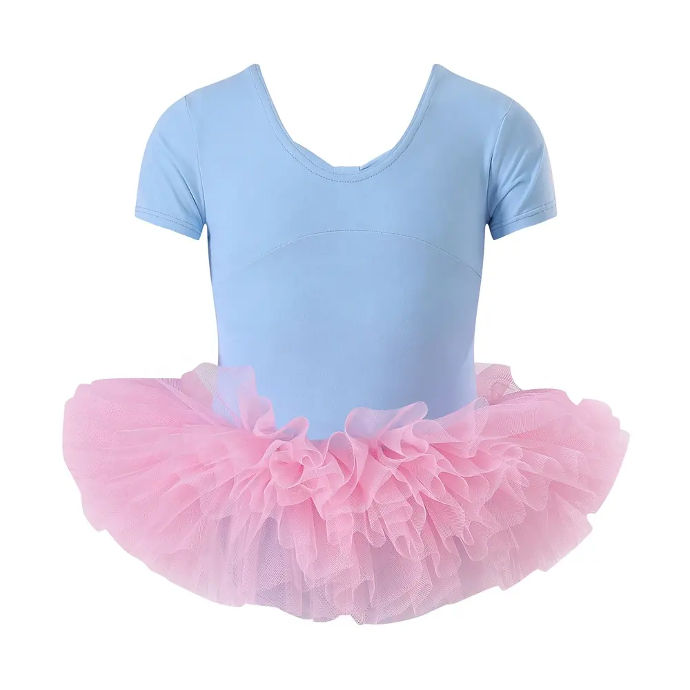Hot Sale Children's Ballet Dancewear Baby Girl Leotards Professional Puffy Rainbow Tutu ballet skirts