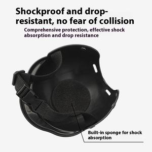 애완 동물 안전 헬멧 건설 모자 맞춤형 솔리드 패턴 친환경 플라스틱 안전 오토바이 헬멧 개 사계절 - Product Image 3