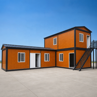 Maison modulaire détachable à deux étages, type conteneur, avec escalier extérieur, pour villa, école, hôpital, mini-maison, maison moderne