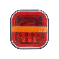 Feux arrière carrés à LED pour camions, camping-cars, feux indicateurs et feux latéraux de remorque