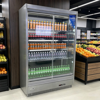 Réfrigérateur vertical à faible consommation d'énergie, silencieux, pour la conservation des boissons et du lait en supermarché