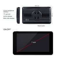 Écran tactile capacitif IPS LCD 7 pouces, CarPlay, Android Auto, Wi-Fi intégré, résolution 1024x600, caméra portable