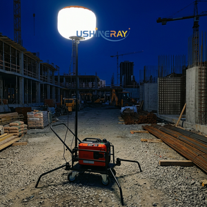 เสาไฟบอลลูน LED พกพา กำลังสูง 700 วัตต์ พร้อมรถเข็น สำหรับไซต์ก่อสร้าง งานถนน ไฟส่องสว่างกู้ภัยกลางคืน - Product Image 5