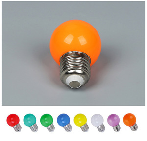 Ampoule LED G16 colorée, culot E27, AC 85-265V, corps en plastique, SMD 2835, blanc chaud doux 1000K, CRI 80, durée de vie 30000H, dimmable - Product Image 1