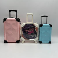 Boîte de rangement personnalisée en forme de mini-valise avec ensemble de sacs en Mylar holographique pour l'emballage de bonbons et de gommes - Étanche à l'humidité et aux odeurs