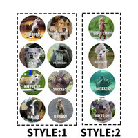 Étiquettes Motivantes Animaux : Super Étoiles Brillantes, Messages Fantastiques, Rouleau d'Autocollants Ronds de Compliment pour Étudiants